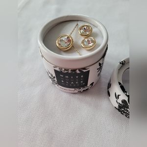 NWT White House Black Market Stunning Necklace &  Stud Earring set